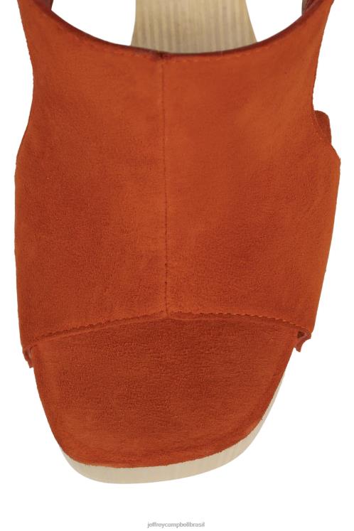 Jeffrey Campbell mulheres B0VBD924 camurça laranja sandália plataforma etéreo