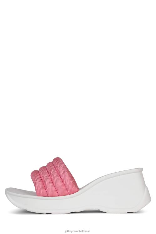 Jeffrey Campbell mulheres B0VBD926 rosa branco sandália plataforma vagabundo