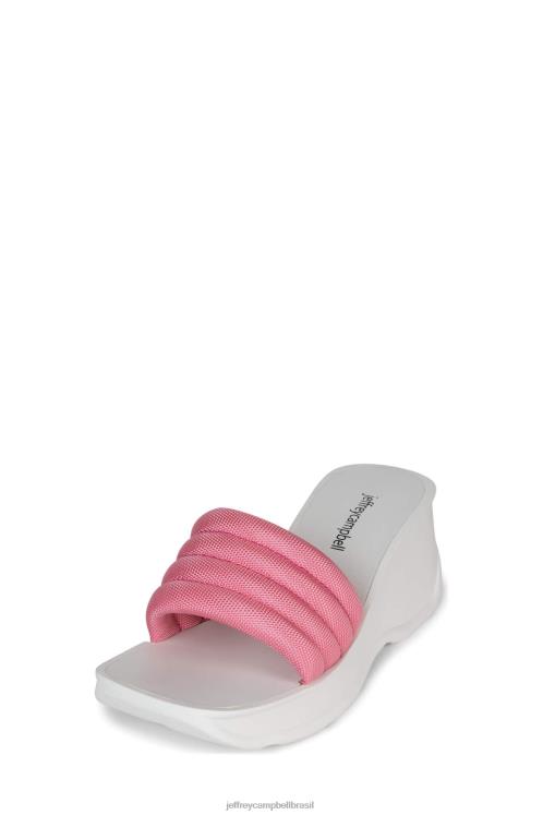 Jeffrey Campbell mulheres B0VBD926 rosa branco sandália plataforma vagabundo
