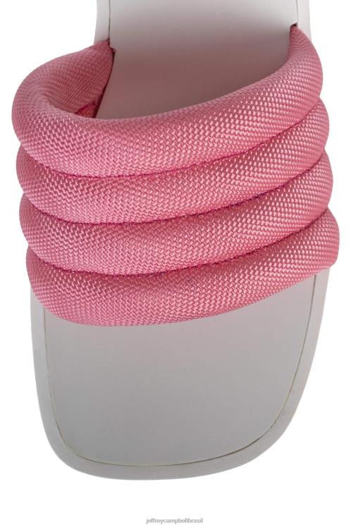 Jeffrey Campbell mulheres B0VBD926 rosa branco sandália plataforma vagabundo
