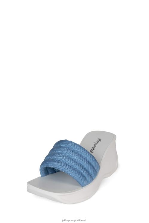Jeffrey Campbell mulheres B0VBD928 Branco azulado sandália plataforma vagabundo
