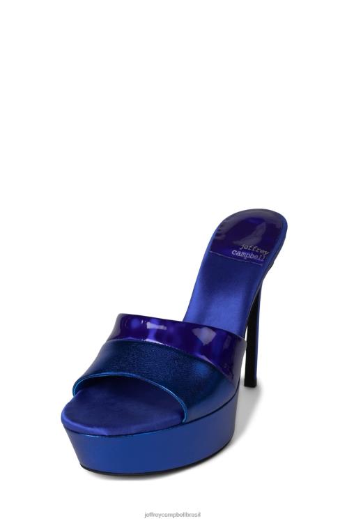 Jeffrey Campbell mulheres B0VBD937 combinação azul metálico sandália plataforma limítrofe