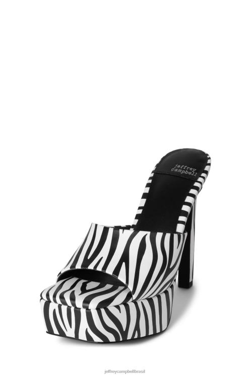 Jeffrey Campbell mulheres B0VBD945 zebra branca preta sandália plataforma vai-glam