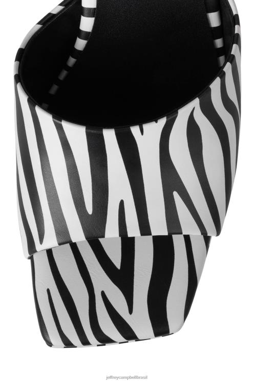 Jeffrey Campbell mulheres B0VBD945 zebra branca preta sandália plataforma vai-glam