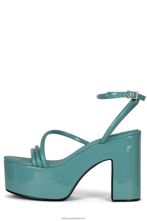 Jeffrey Campbell mulheres B0VBD948 patente azul-petróleo sandália plataforma mamba