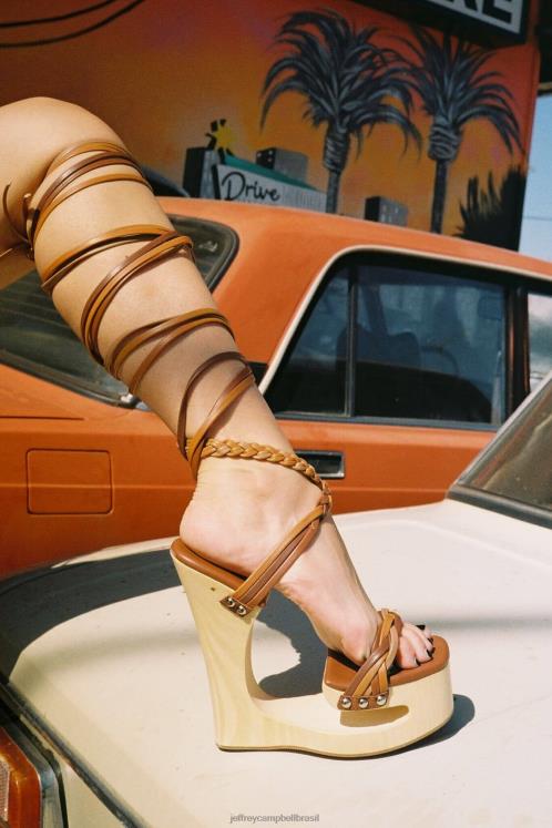 Jeffrey Campbell mulheres B0VBD955 ouro brilhante multi sandália plataforma labirintos