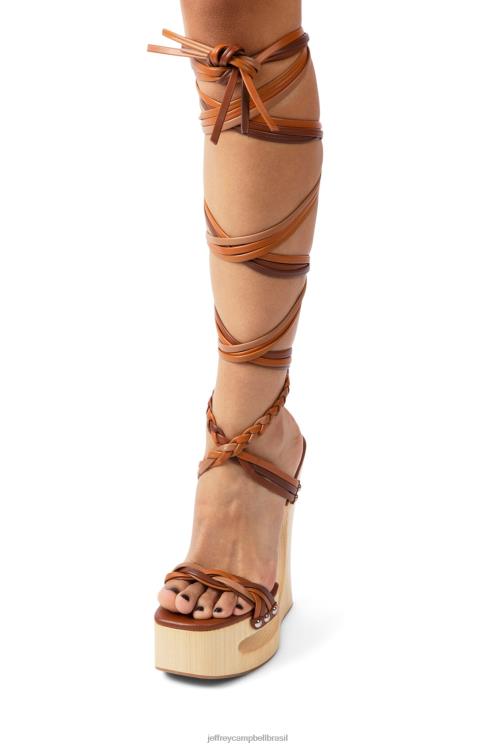 Jeffrey Campbell mulheres B0VBD956 marrom multi sandália plataforma labirintos