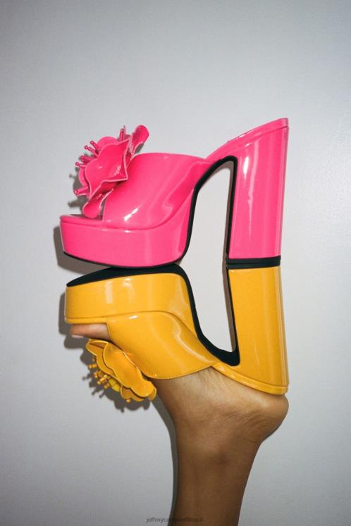 Jeffrey Campbell mulheres B0VBD961 patente fúcsia sandália plataforma tropicais