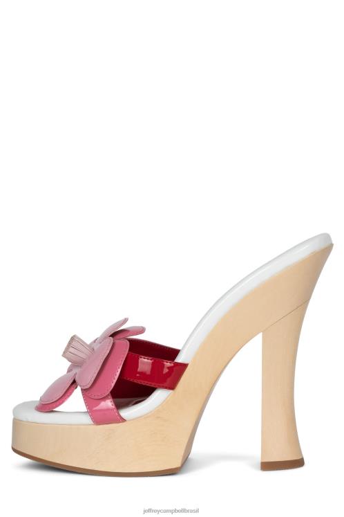Jeffrey Campbell mulheres B0VBD962 combinação de patente rosa branca sandália plataforma u-grow-grl