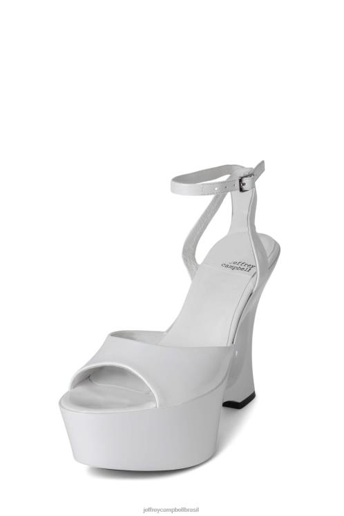 Jeffrey Campbell mulheres B0VBD970 patente branca sandália plataforma continue sonhando
