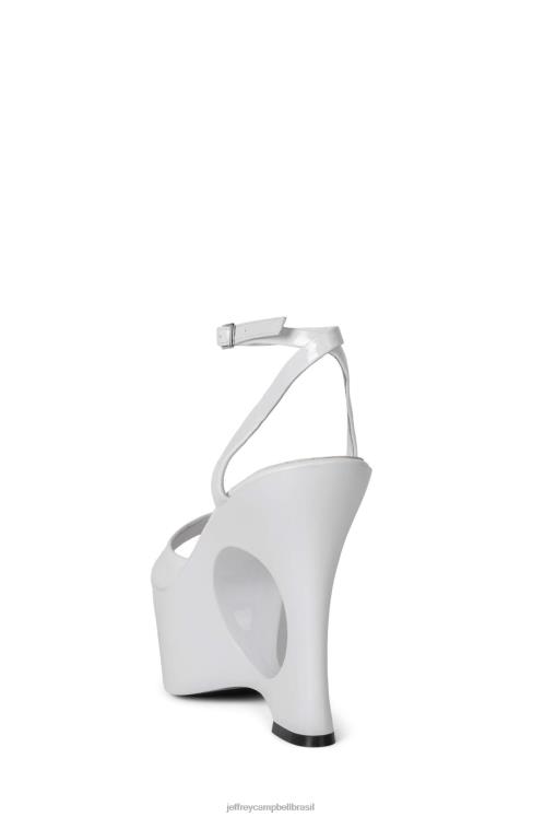 Jeffrey Campbell mulheres B0VBD970 patente branca sandália plataforma continue sonhando