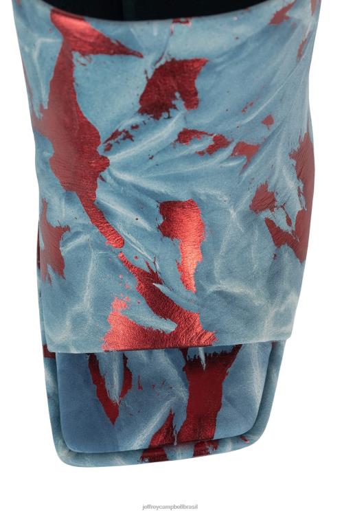 Jeffrey Campbell mulheres B0VBD977 azul vermelho sandália plataforma exagerado