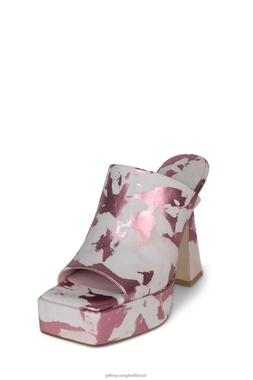 Jeffrey Campbell mulheres B0VBD978 rosa branco sandália plataforma exagerado