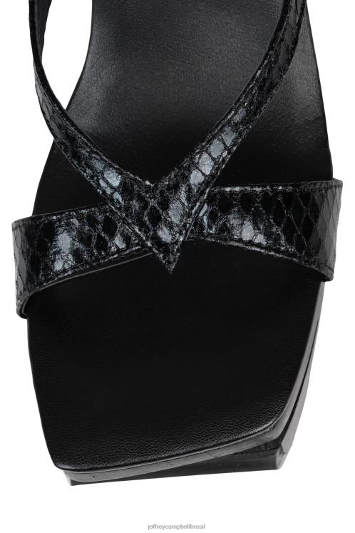 Jeffrey Campbell mulheres B0VBD986 cobra Negra sandália plataforma travessura