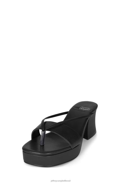 Jeffrey Campbell mulheres B0VBD997 preto sandália plataforma animale
