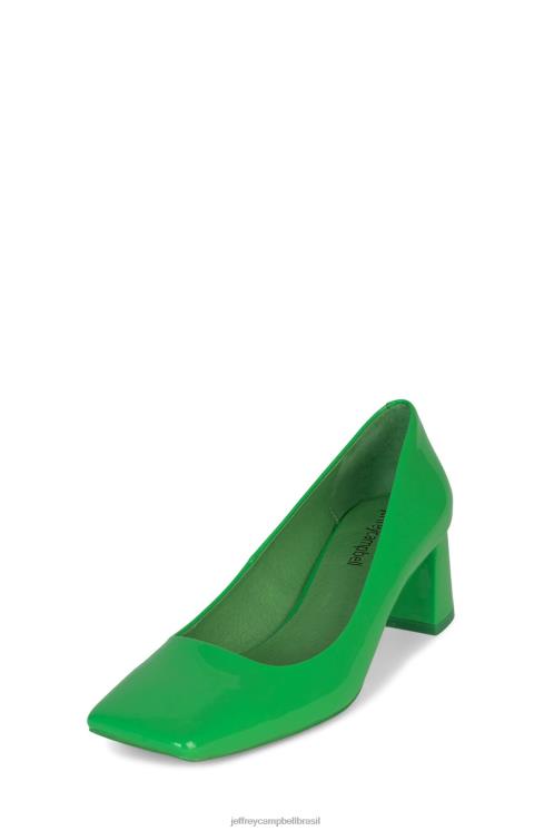 Jeffrey Campbell mulheres B0VBD1324 patente verde bomba de salto alto eileen