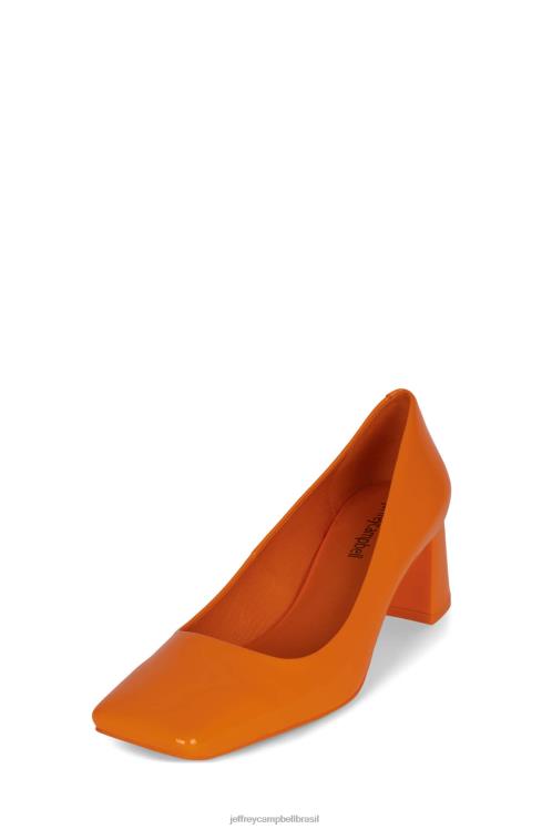 Jeffrey Campbell mulheres B0VBD1325 patente laranja bomba de salto alto eileen