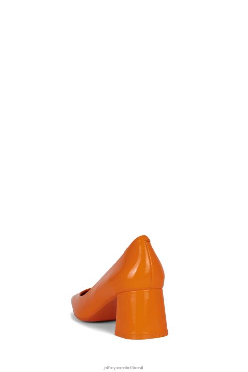 Jeffrey Campbell mulheres B0VBD1325 patente laranja bomba de salto alto eileen