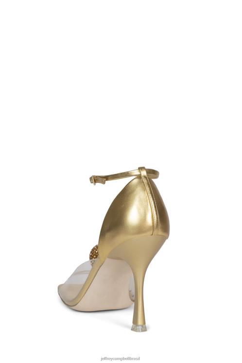 Jeffrey Campbell mulheres B0VBD1335 ouro bomba de salto alto sofisticado