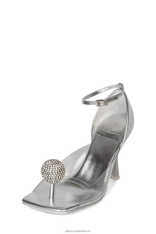 Jeffrey Campbell mulheres B0VBD1336 prata bomba de salto alto sofisticado
