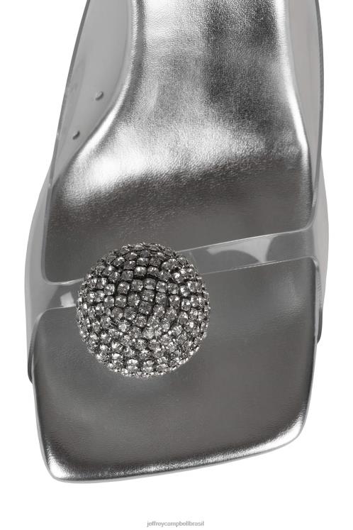 Jeffrey Campbell mulheres B0VBD1336 prata bomba de salto alto sofisticado