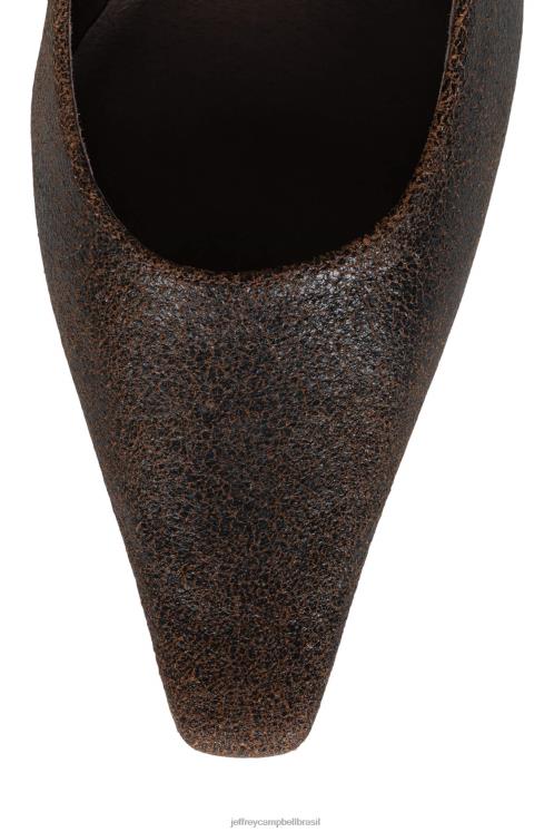 Jeffrey Campbell mulheres B0VBD1338 marrom angustiado bomba de salto alto Evelie