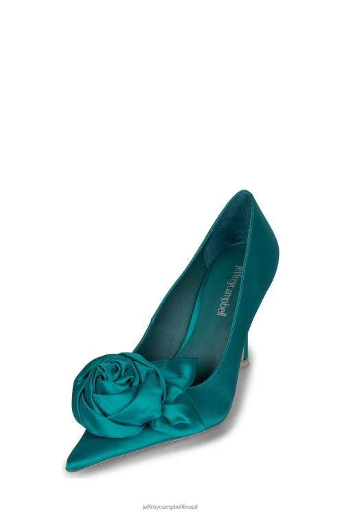 Jeffrey Campbell mulheres B0VBD1347 cetim turquesa bomba de salto alto la-fleur