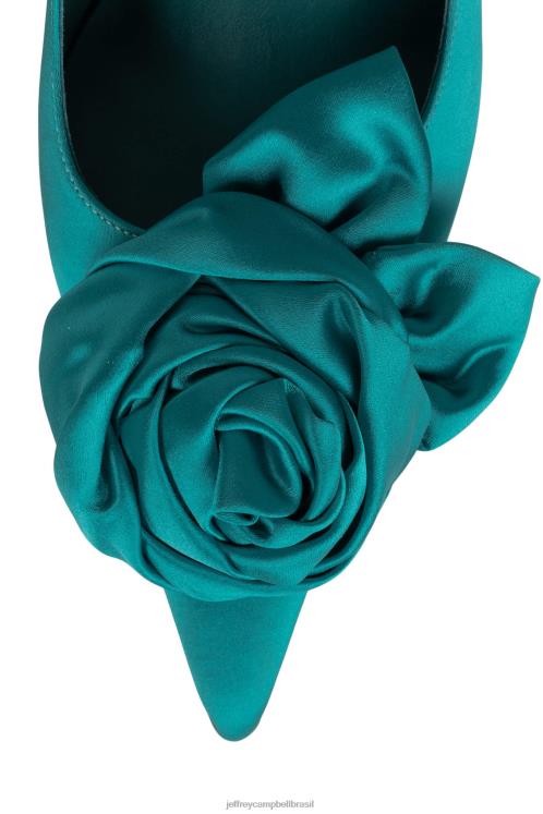 Jeffrey Campbell mulheres B0VBD1347 cetim turquesa bomba de salto alto la-fleur