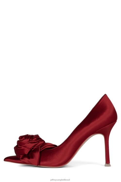 Jeffrey Campbell mulheres B0VBD1348 cetim vermelho bomba de salto alto la-fleur