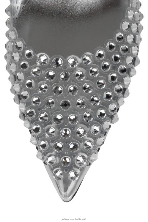 Jeffrey Campbell mulheres B0VBD1349 prata clara bomba de salto alto olho roxo