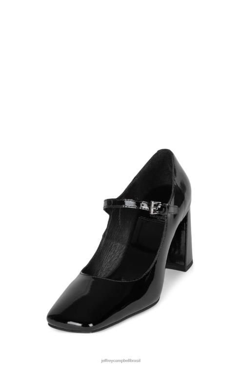 Jeffrey Campbell mulheres B0VBD1359 patente de rugas pretas bomba de salto alto bourdin-2