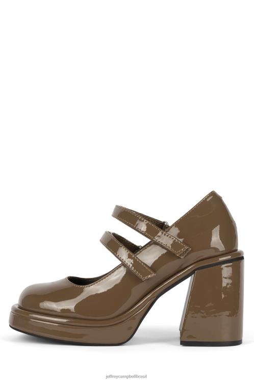 Jeffrey Campbell mulheres B0VBD1364 patente taupe escuro bomba de salto alto Arlon