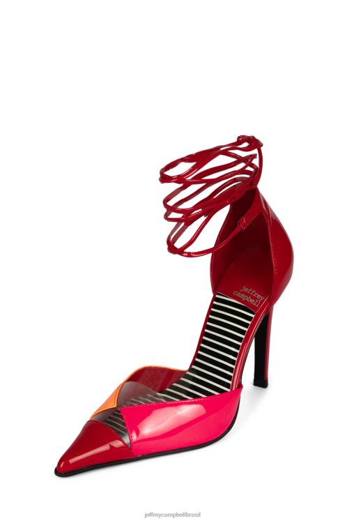 Jeffrey Campbell mulheres B0VBD1367 faixa brilhante multi bomba de salto alto ovio