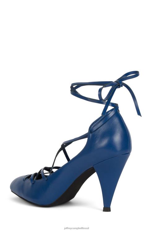 Jeffrey Campbell mulheres B0VBD1369 azul bomba de salto alto kreuger