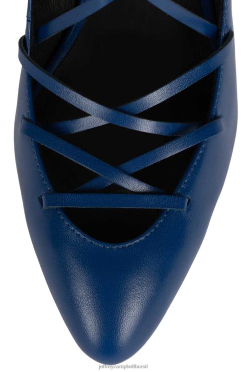 Jeffrey Campbell mulheres B0VBD1369 azul bomba de salto alto kreuger
