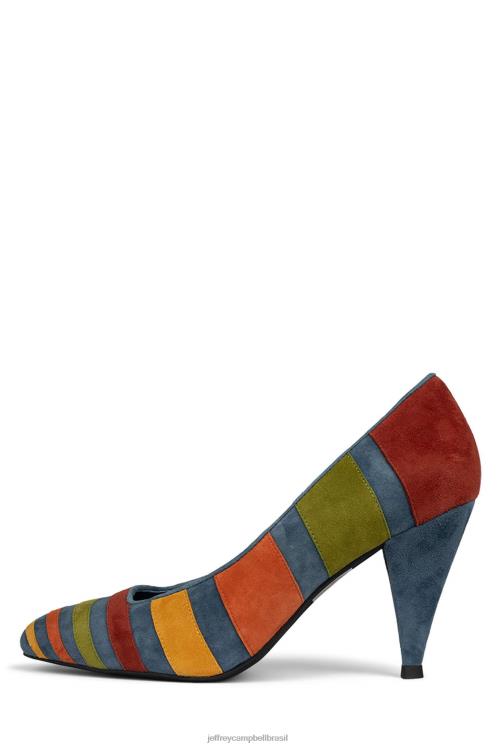 Jeffrey Campbell mulheres B0VBD1371 camurça azul marinho neutro multi bomba de salto alto veronicas