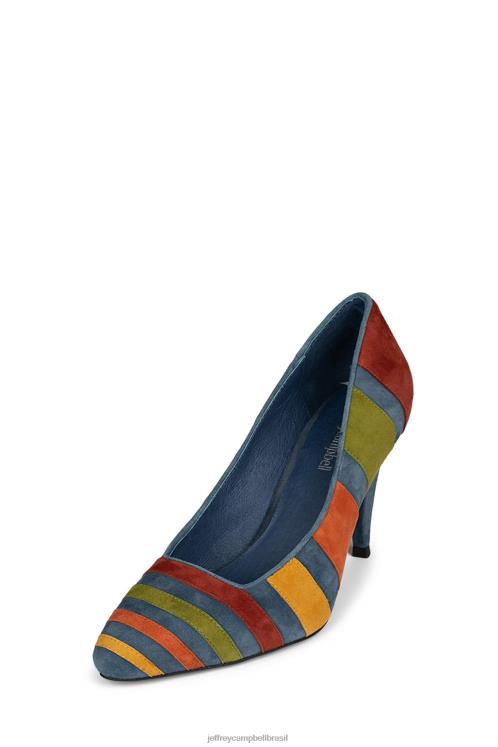 Jeffrey Campbell mulheres B0VBD1371 camurça azul marinho neutro multi bomba de salto alto veronicas