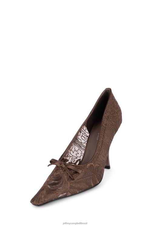Jeffrey Campbell mulheres B0VBD1379 marrom bomba de salto alto gracioso