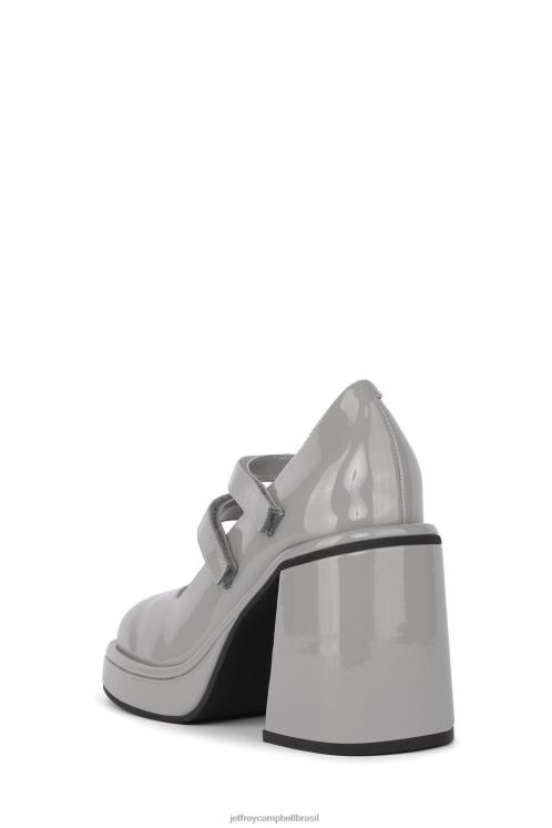 Jeffrey Campbell mulheres B0VBD1385 patente cinza bomba de salto alto Arlon
