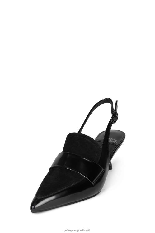 Jeffrey Campbell mulheres B0VBD1389 combinação de caixa preta bomba de salto alto literatura