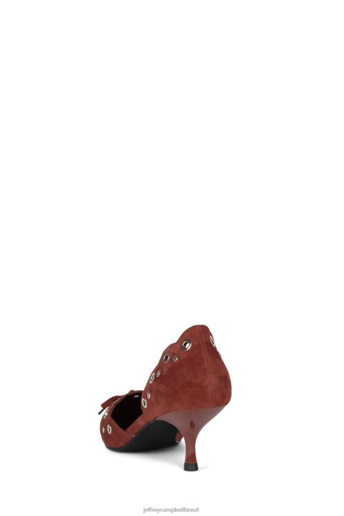 Jeffrey Campbell mulheres B0VBD1394 ferrugem camurça prata bomba de salto alto satisfeito
