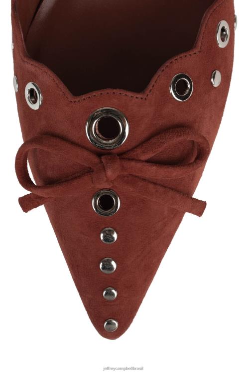 Jeffrey Campbell mulheres B0VBD1394 ferrugem camurça prata bomba de salto alto satisfeito