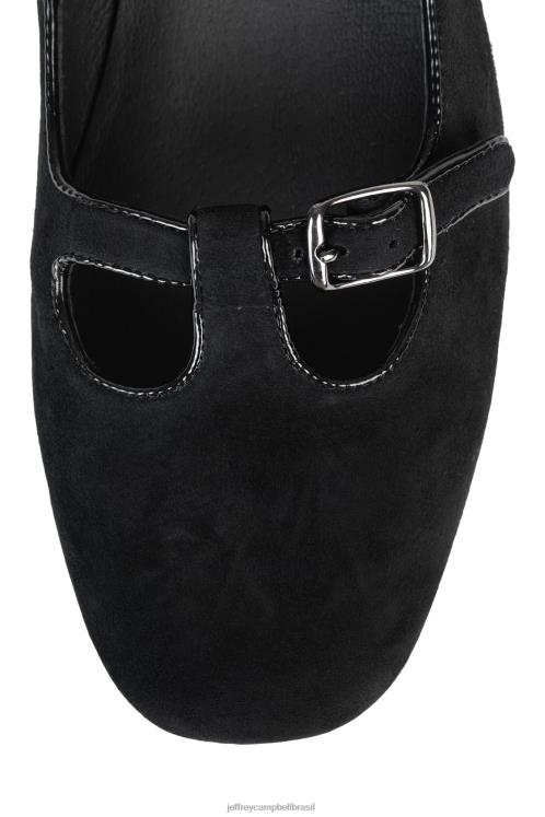 Jeffrey Campbell mulheres B0VBD1400 Camurça preta bomba de salto alto musical
