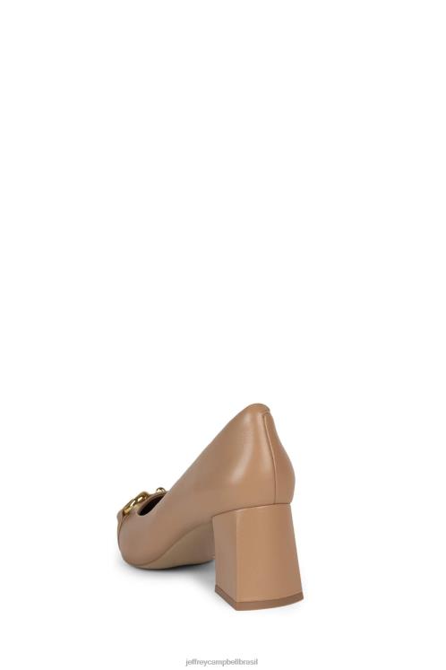 Jeffrey Campbell mulheres B0VBD49 ouro natural bomba de salto alto hora feliz