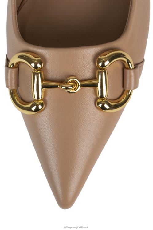 Jeffrey Campbell mulheres B0VBD49 ouro natural bomba de salto alto hora feliz