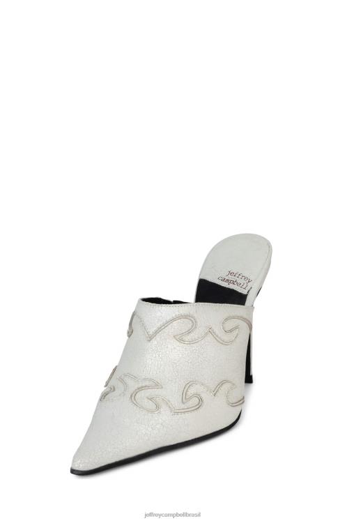 Jeffrey Campbell mulheres B0VBD1673 branco angustiado mula de salto alto monta-o
