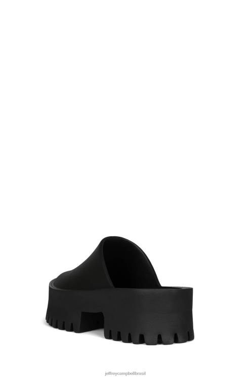 Jeffrey Campbell mulheres B0VBD1685 preto mula de salto alto entupir