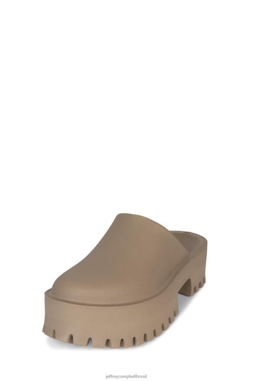 Jeffrey Campbell mulheres B0VBD1688 taupe mula de salto alto entupir