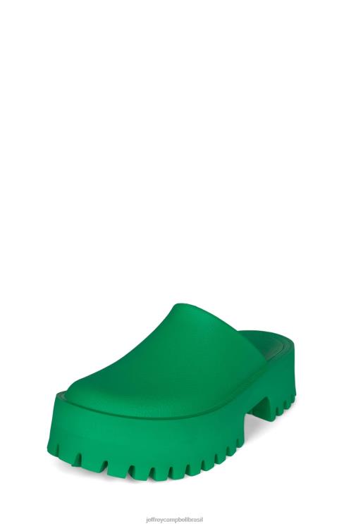 Jeffrey Campbell mulheres B0VBD1690 verde mula de salto alto entupir
