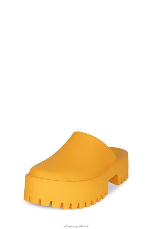 Jeffrey Campbell mulheres B0VBD1692 amarelo mula de salto alto entupir
